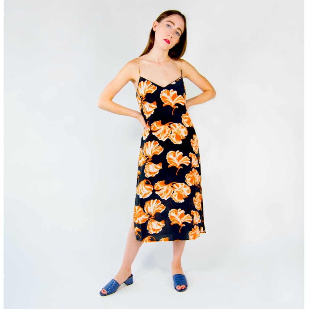 GANNI Silk Slip Dress